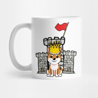 Cute orange dog is king of the castle Mug